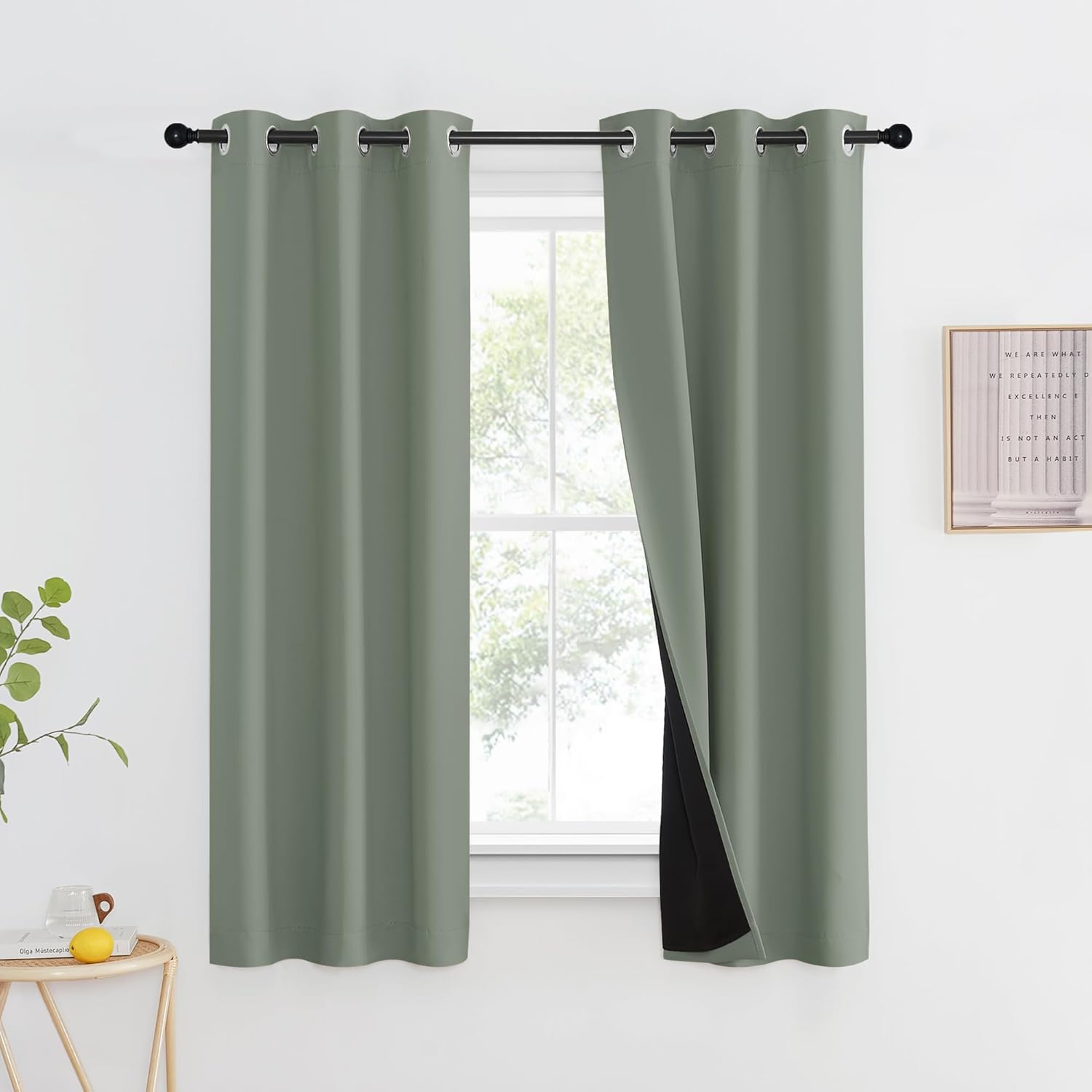 NICETOWN 100% Blackout Window Curtain Panels for Total Privacy