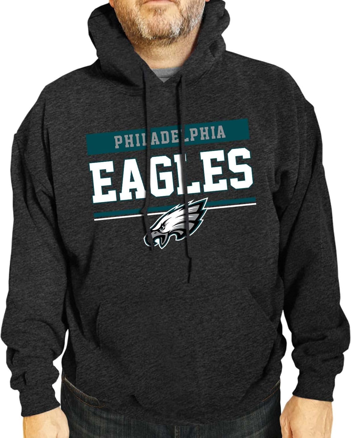 NFL Adult Gameday Charcoal Hooded Sweatshirt for Comfort