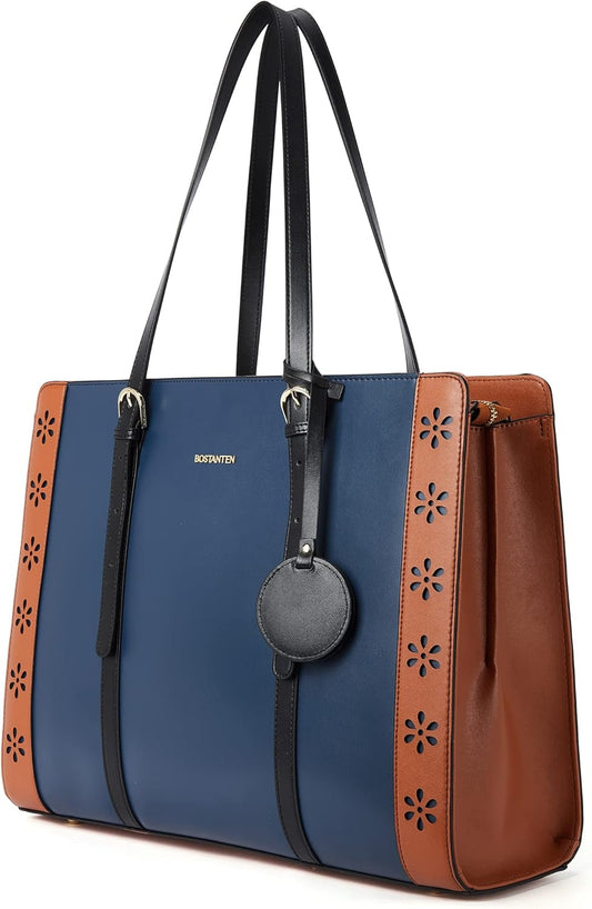 BOSTANTEN Laptop Bag for Women 15.6 inch Leather Briefcase