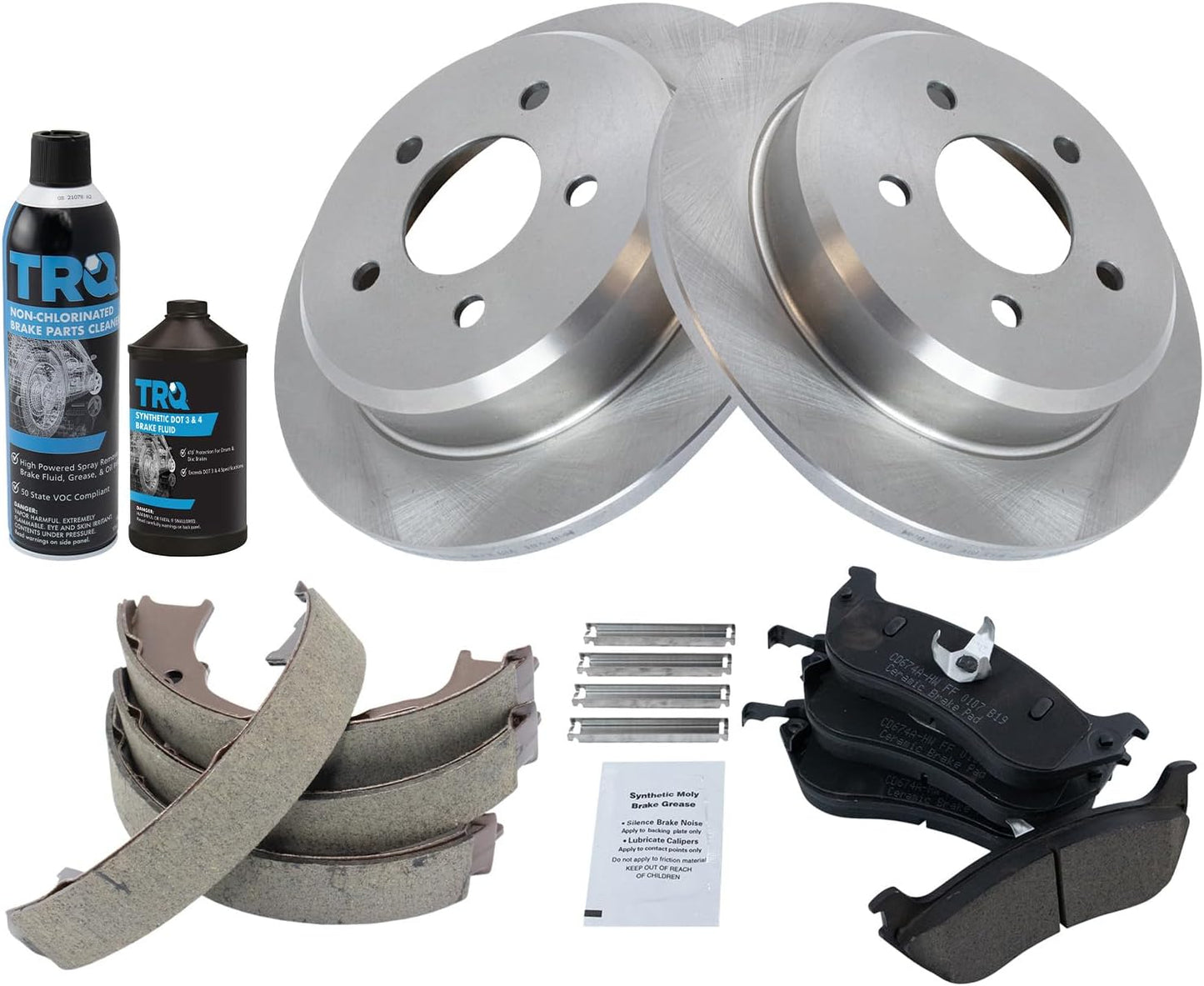 Complete Rear Brake Pad & Rotor Kit for Ford, Lincoln, Mercury