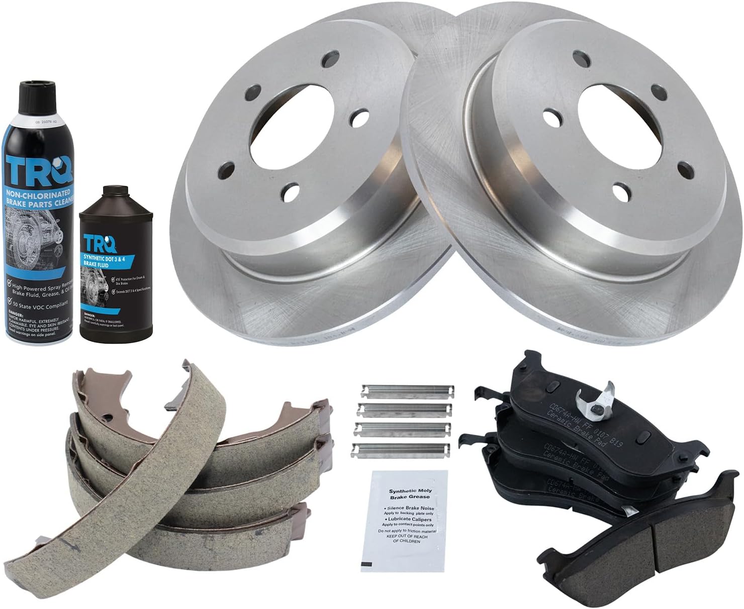 Complete Rear Brake Pad & Rotor Kit for Ford, Lincoln, Mercury