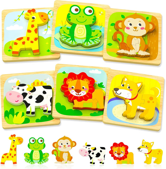 Montessori Animal Puzzles for Toddlers | Educational Learning Toys