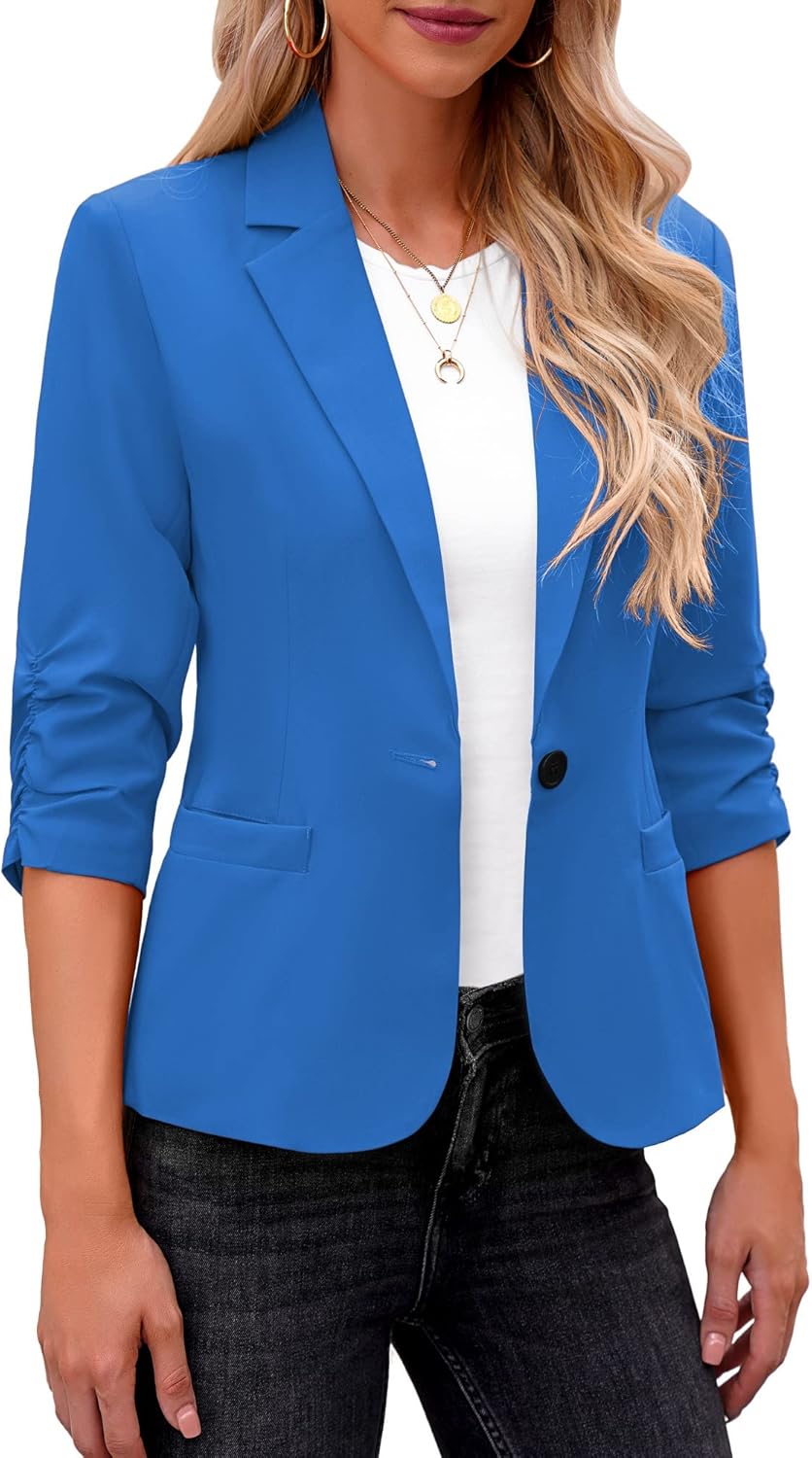 Stylish 3/4 Sleeve Blazer for Women - Perfect for Work & Casual