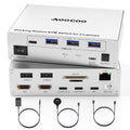 4K USB C KVM Switch Dock 2 Monitors 2 Laptops - Dual HDMI Productivity