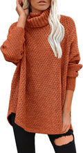 Women's Oversized Turtleneck Pullover Tunic Sweater - Cozy Fit