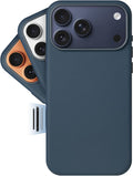 LONLI Classic Gold-Rated Leather Case for iPhone 17 Pro - Azzurro Blue