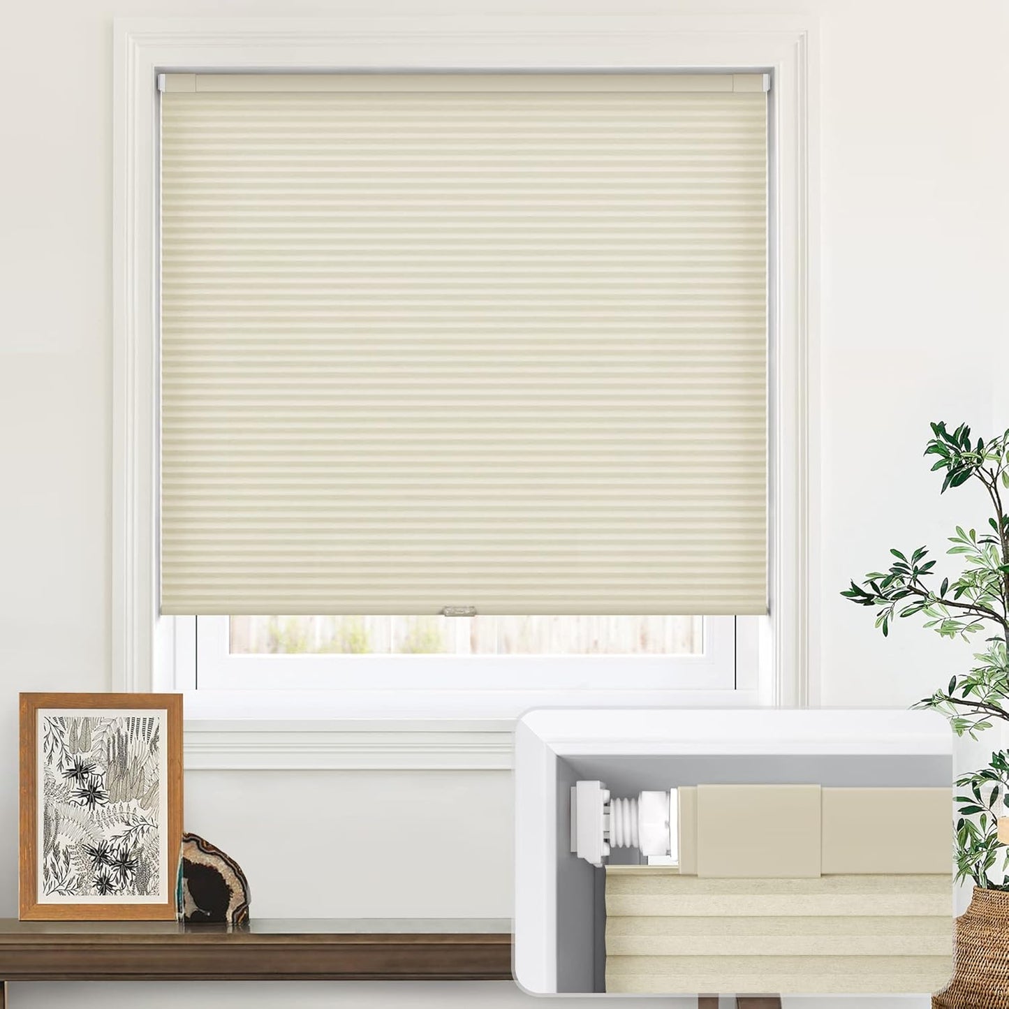 LazBlinds Cordless Cellular Shades for Light Filtering Privacy