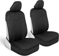 Motor Trend SpillGuard 2 Black Seat Covers for Cars - Waterproof Front