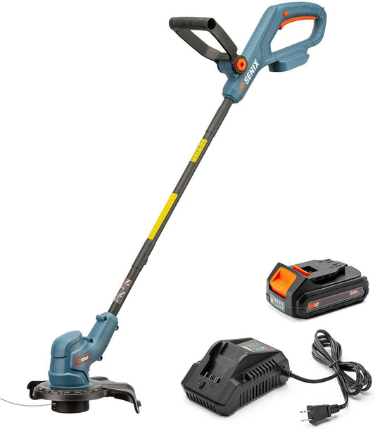 SENIX X2 Cordless Grass String Trimmer and Edger for Lawn Care