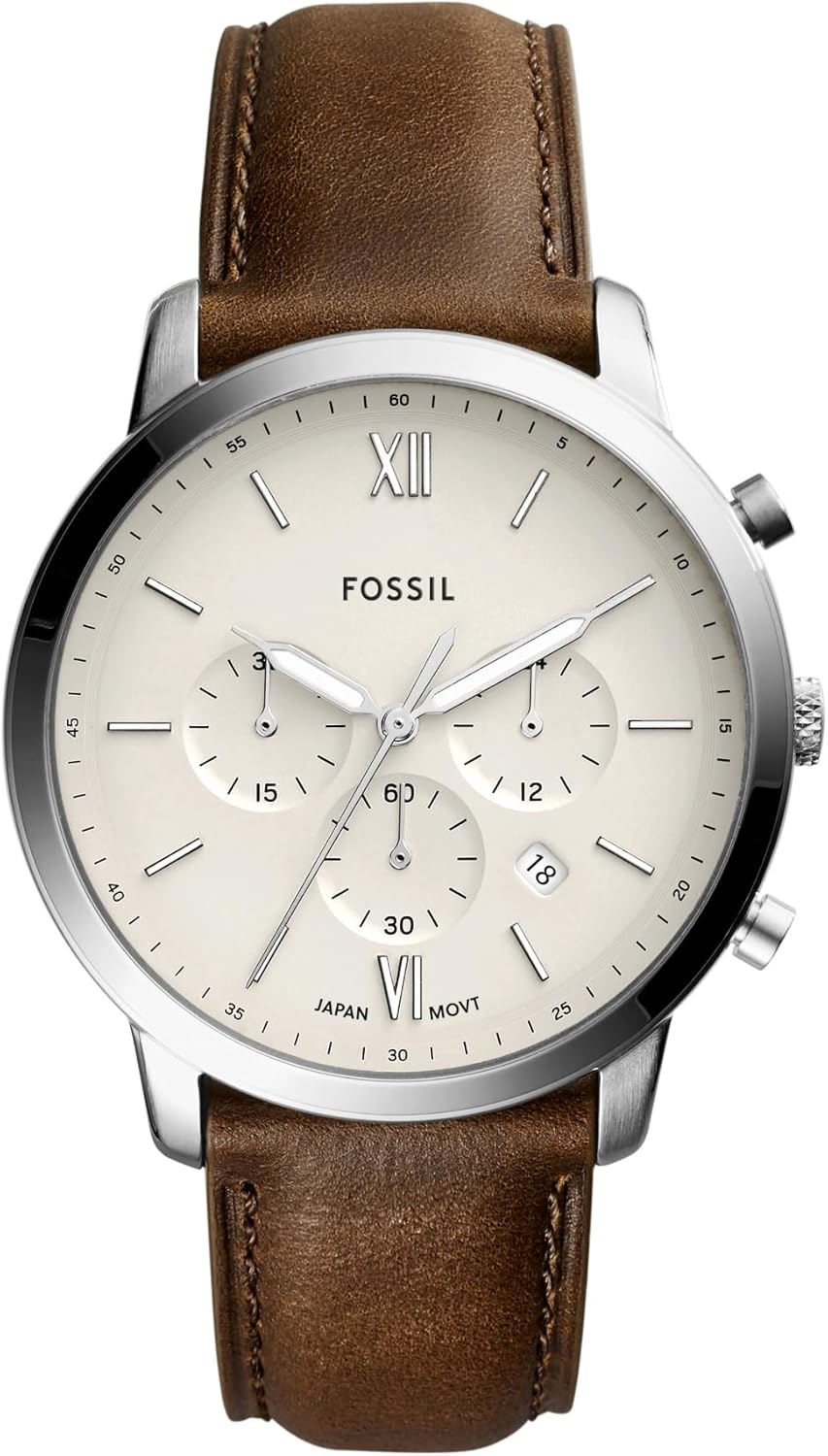 Fossil Men's Neutra Quartz Chronograph Watch with Leather Band