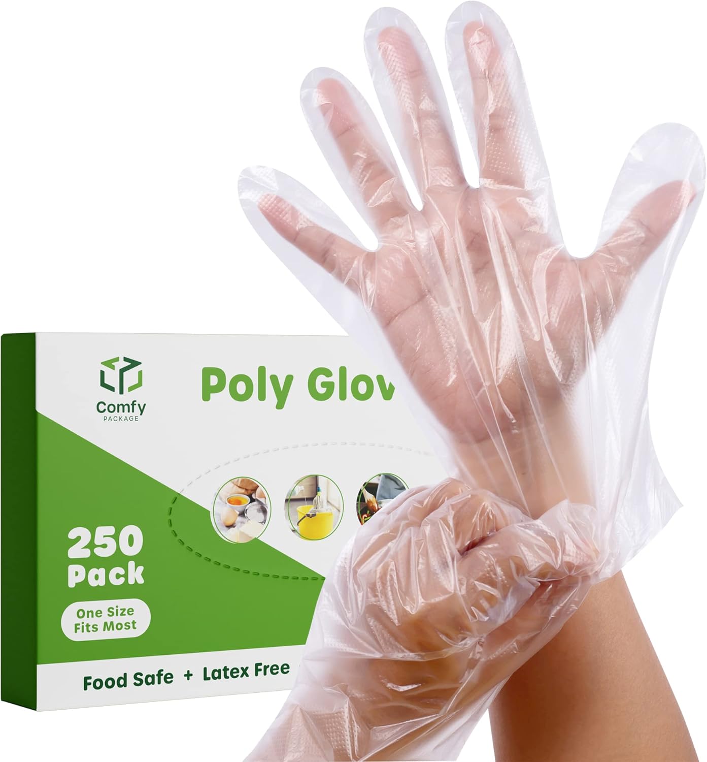 Latex-Free Poly Gloves for Safe Food Handling