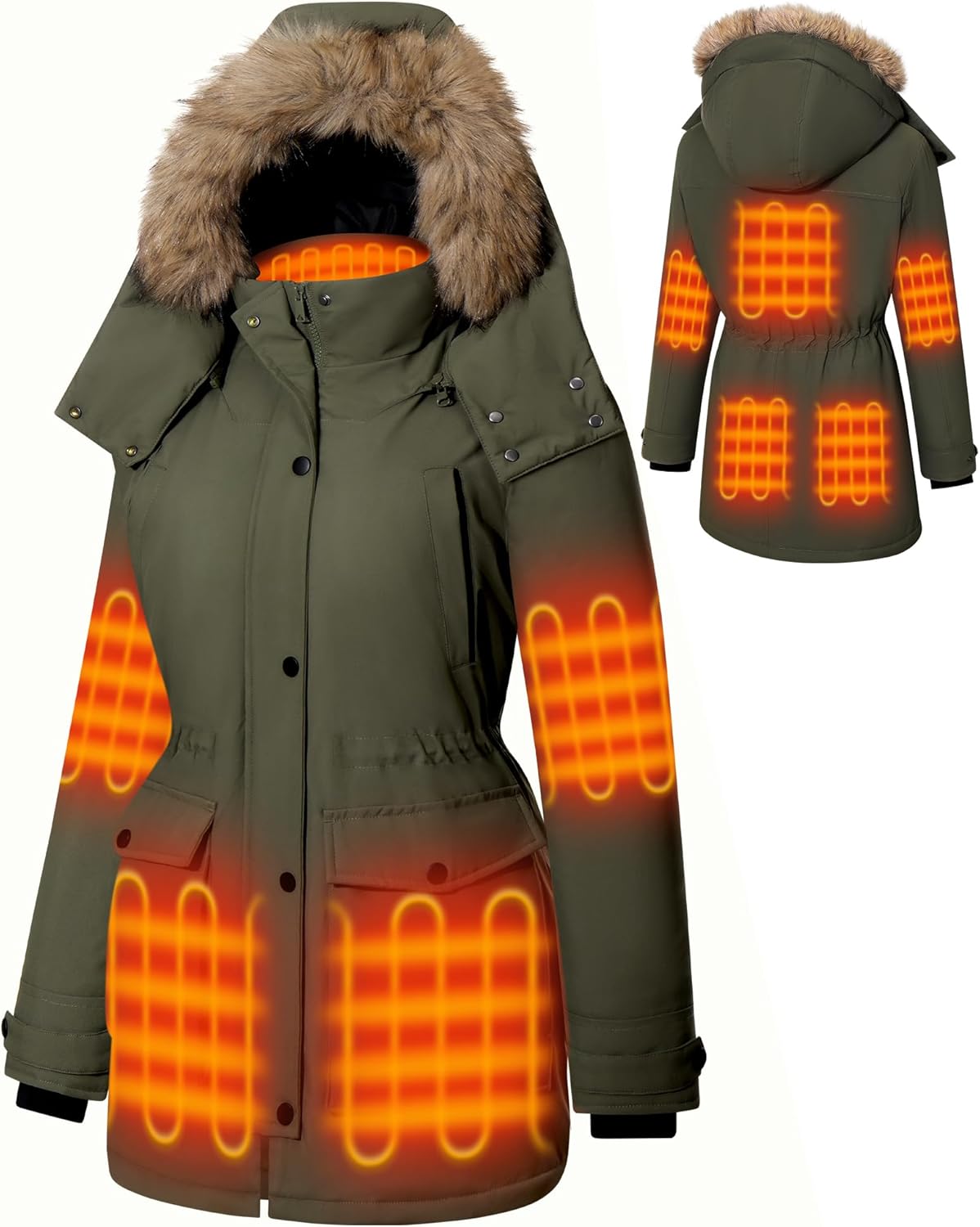 Heated Jackets for Women with 12V Battery Pack for Skating