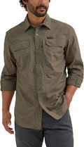 ATG by Wrangler Men's Long Sleeve Mixed Material Shirt - Performance