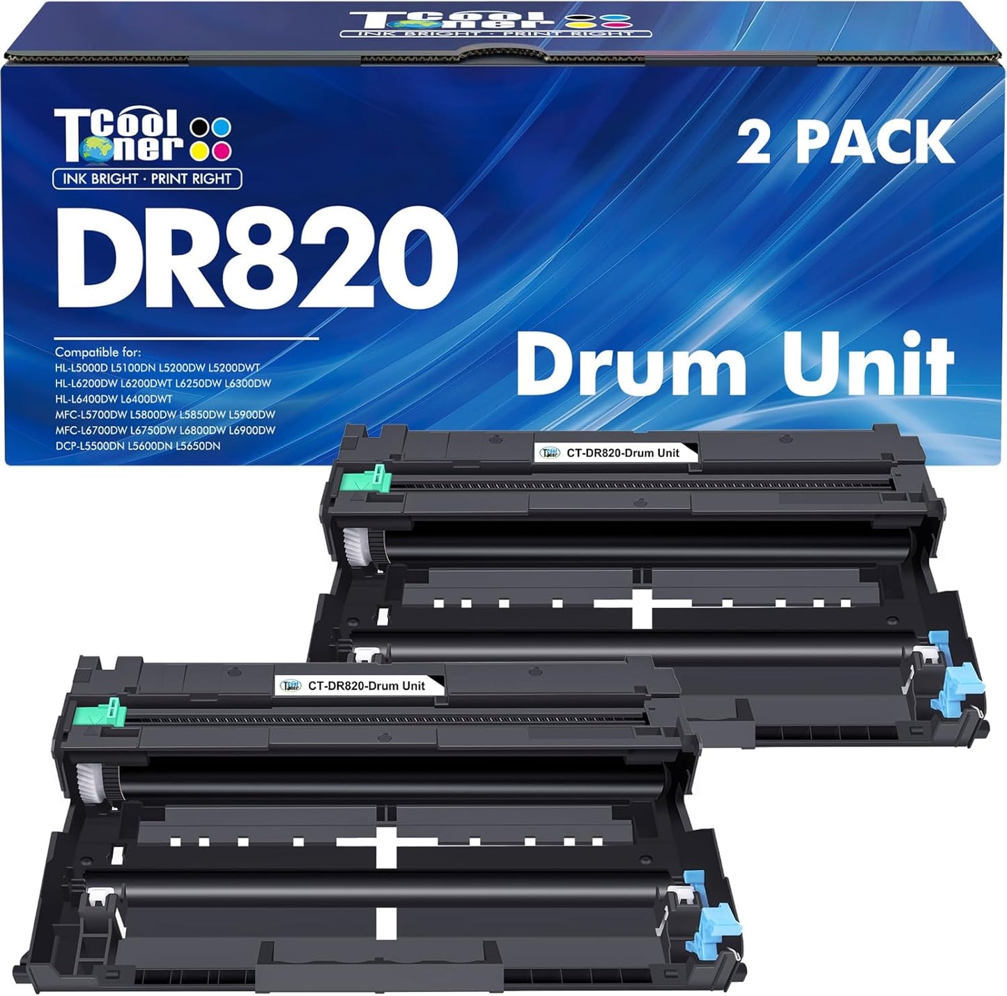 High Yield DR820 Drum Unit Black Compatible for Brother Printers