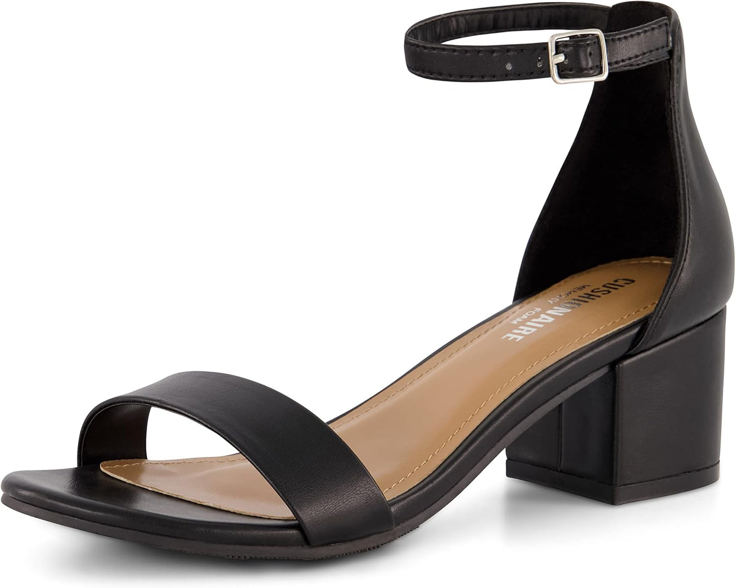 CUSHIONAIRE Alba Mid Block Heel Dress Shoes for Women
