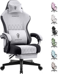Dowinx Fabric Gaming Chair with Footrest and Pocket Spring Cushion