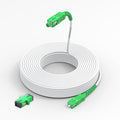 Simplex SC/APC to SC/APC Fiber Cable 100m LSZH White - Armored