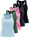 Womens Racerback Tank Top 5-Pack - Moisture-Wicking Activewear