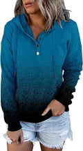 VIEACTIVEWEAR Hoodie for Women Tie Dye Sweatshirt Button Down Fashion