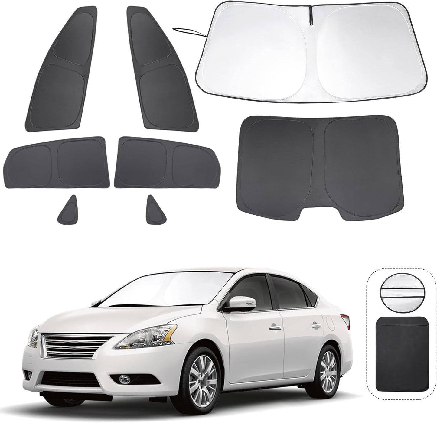 Custom Fit Window Shades for Nissan Sentra 2014-2019 Models