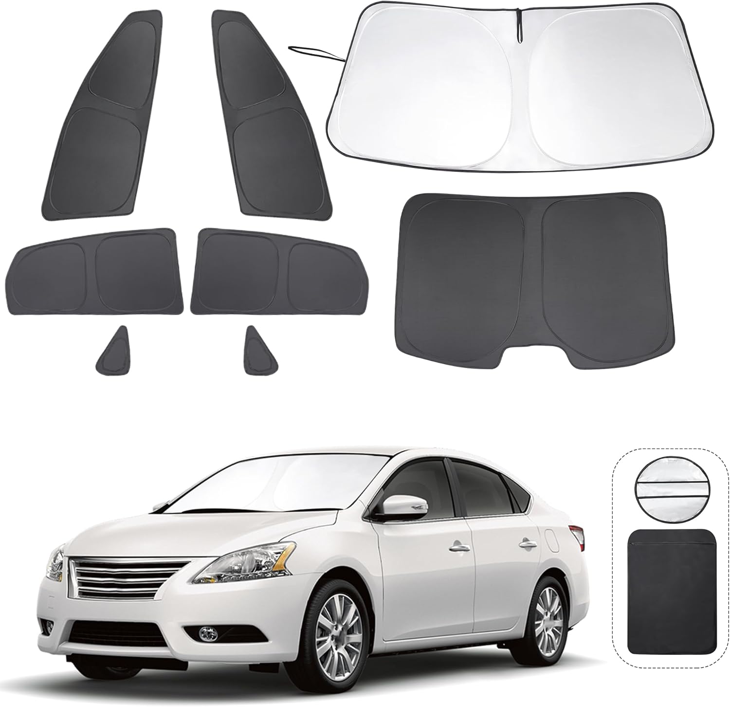 Custom Fit Window Shades for Nissan Sentra 2014-2019 Models