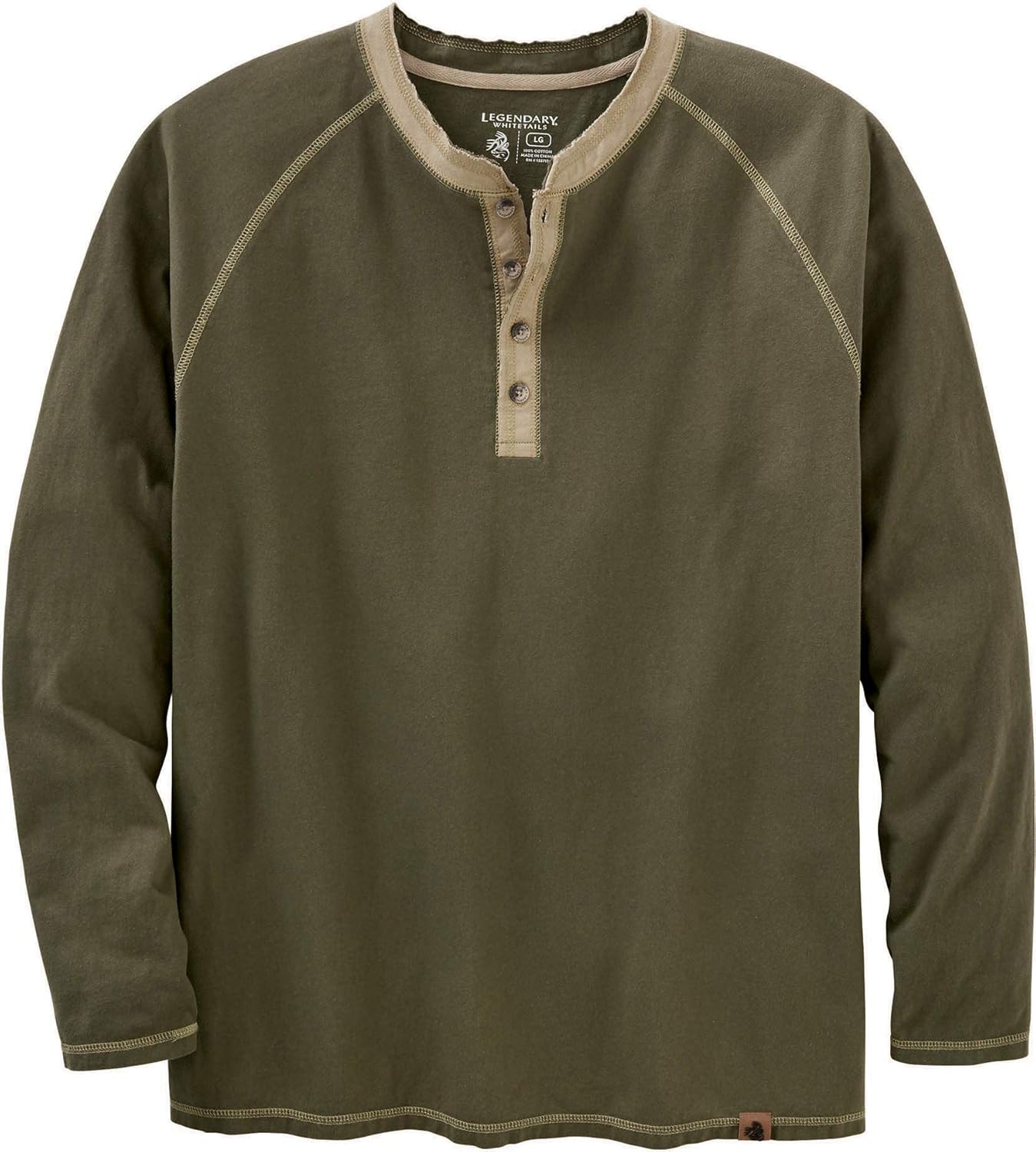Legendary Whitetails Men's Long Sleeve Henley Shirt for Comfort