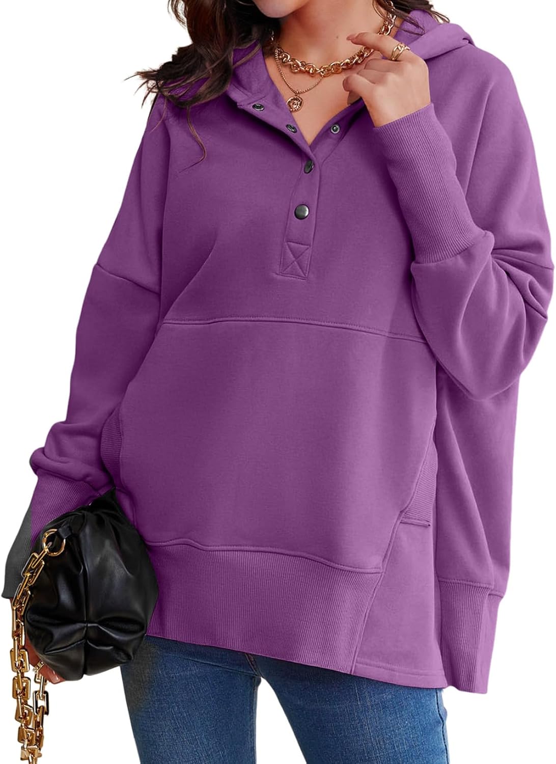 AlvaQ Womens Oversized Sweatshirts for Cozy Winter Outfits