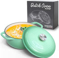 Enameled Cast Iron Dutch Oven 4.57 Quart Verde Chiaro - Versatile