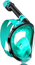 Full Face Snorkel Mask for Adults - 180 Degree Panoramic View Snorkel