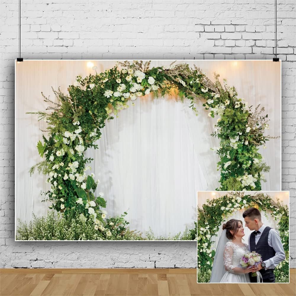 Romantic Wedding Backdrop - 3D Arched Wreath