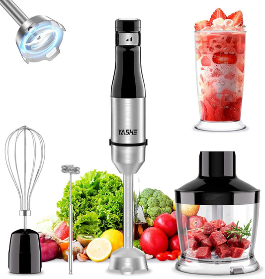 YASHE 5-in-1 Hand Blender: Powerful Motor, Variable Speed