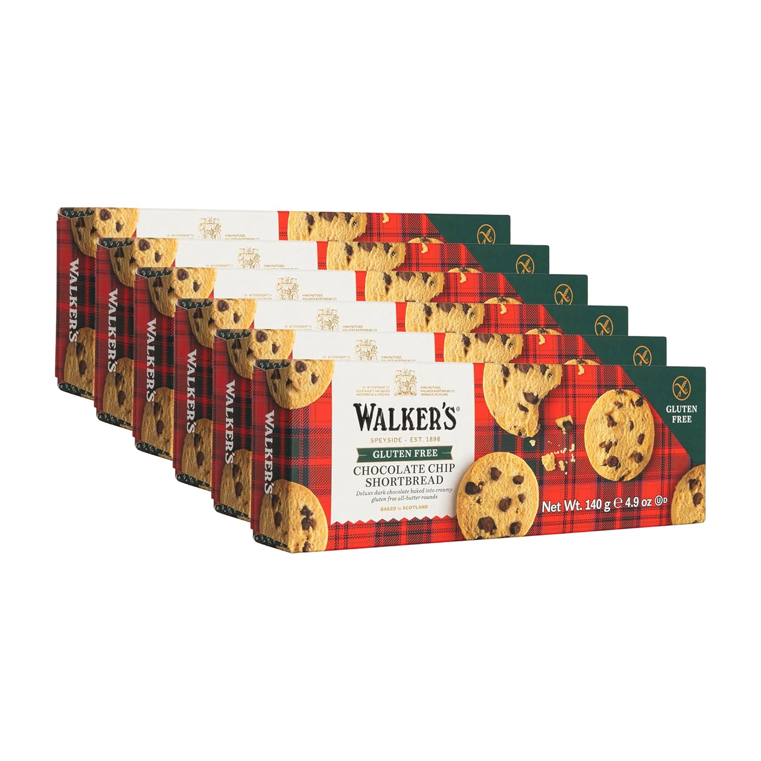 Walker's Gluten Free Chocolate Chip Shortbread Cookies Delight