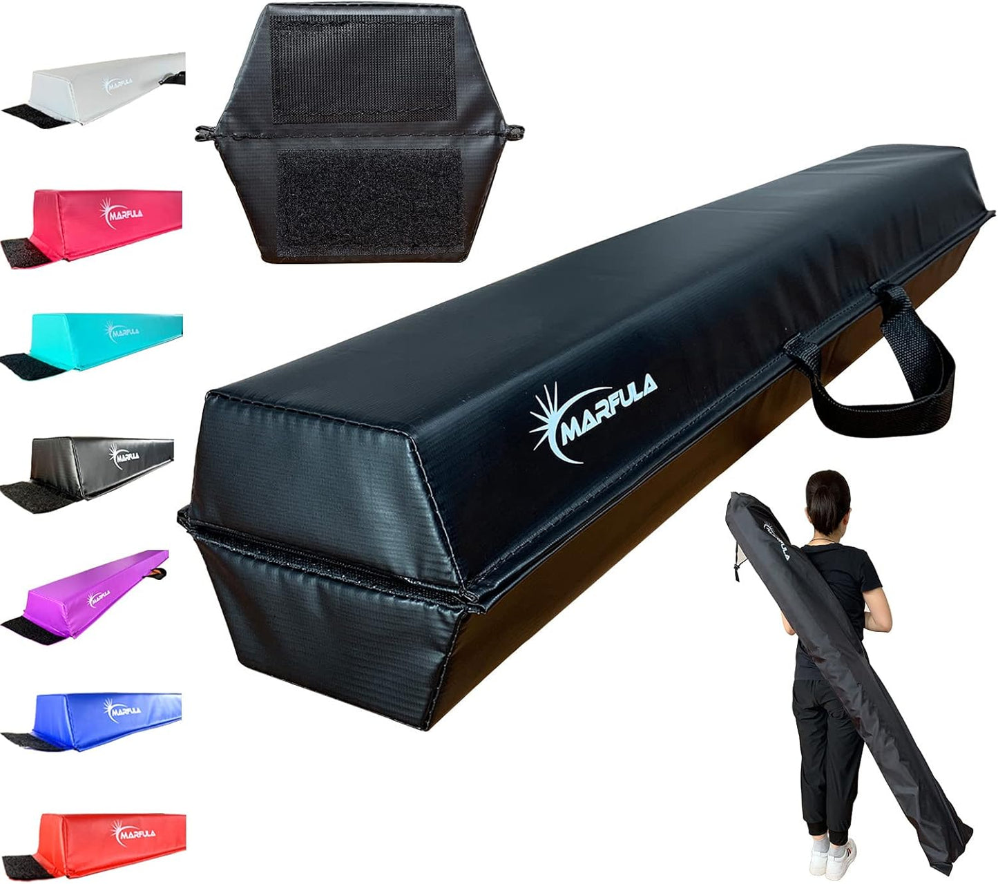 Folding Balance Beam for Kids - 6 FT to 10 FT Home Gym Use