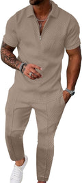 Mens Sweat Suits Set Tracksuit 2 Piece for Men - Short Sleeve Casual