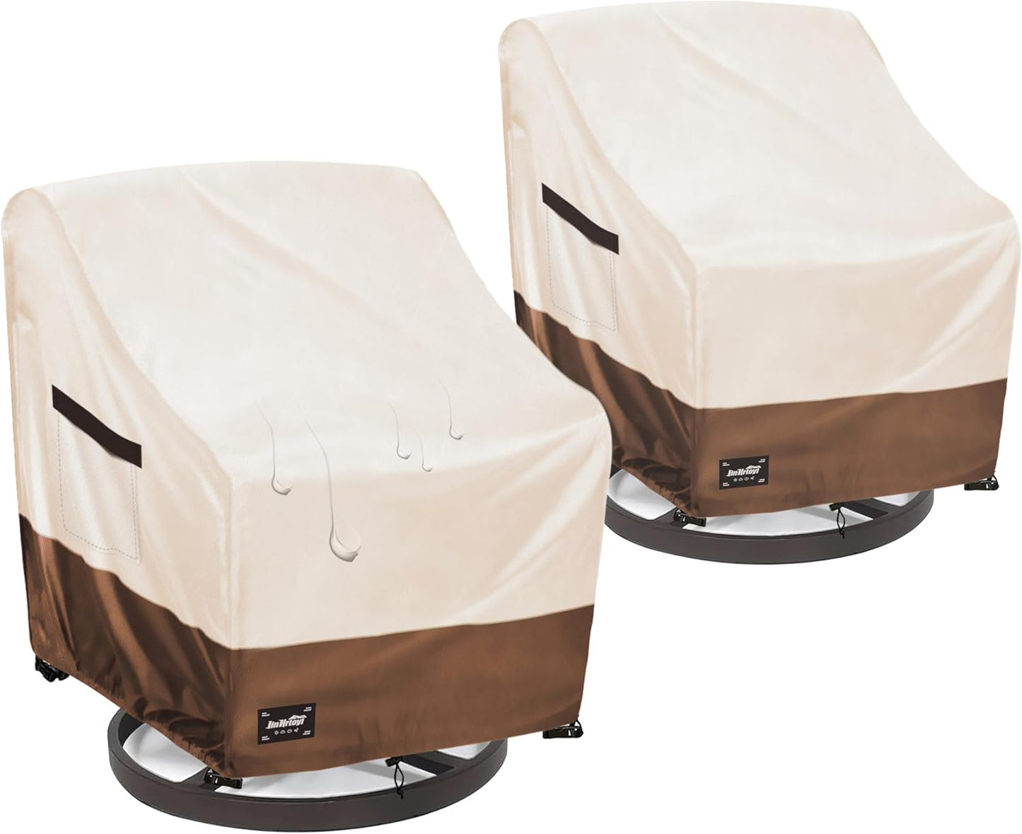 Outdoor Chair Covers 2 Pack - Waterproof Heavy Duty Protection