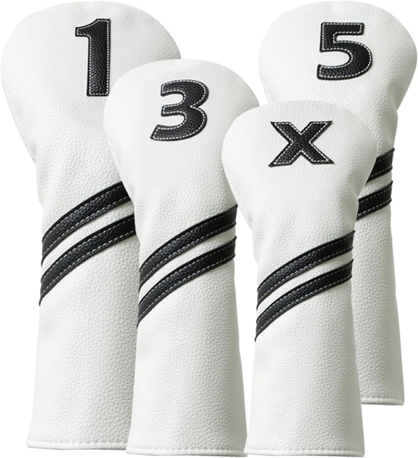 Premium PU Leather Golf Club Covers for Woods and Drivers