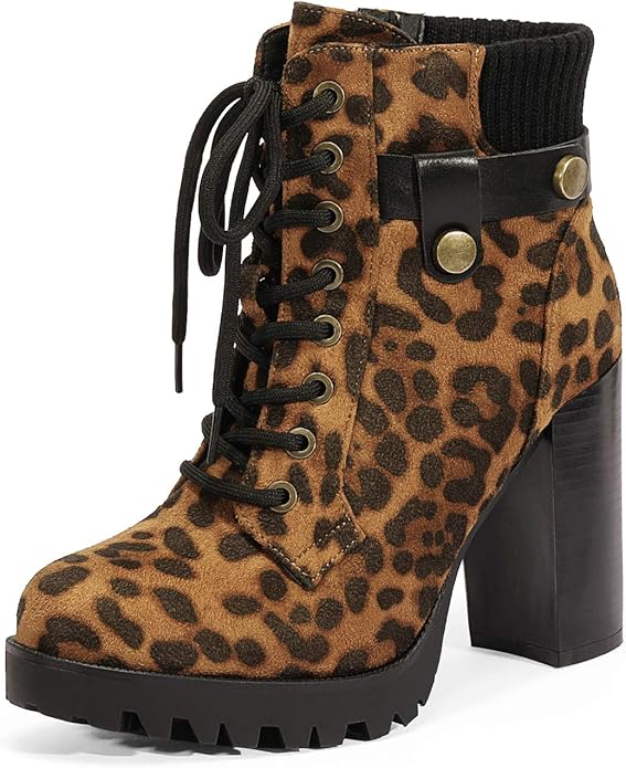 DREAM PAIRS Women's Fashion Ankle Boots - Stylish Chunky Heels