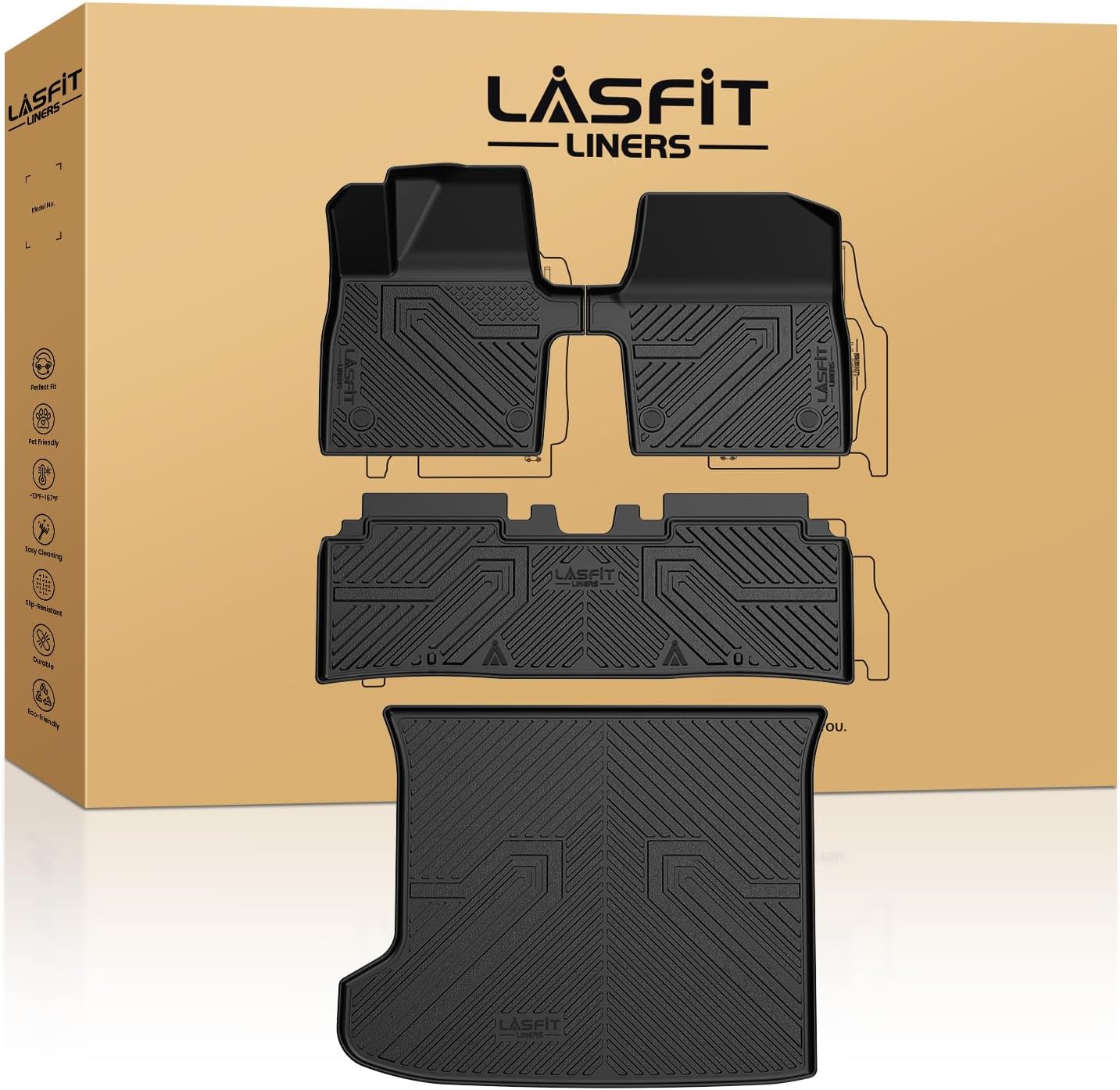 Custom Fit Floor Mats for KIA EV6 2022-2024 by LASFIT