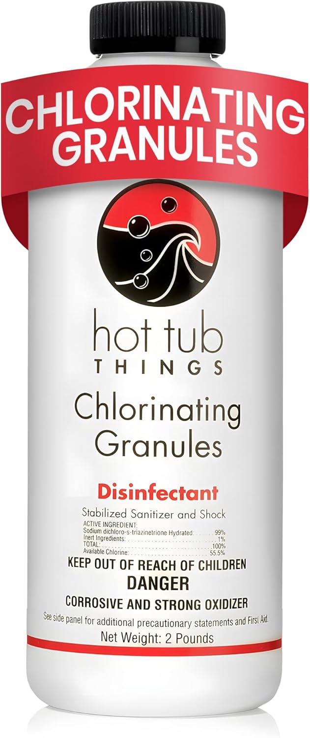 Chlorine Granules for Hot Tub & Spa - Quick-Dissolving Sanitizer