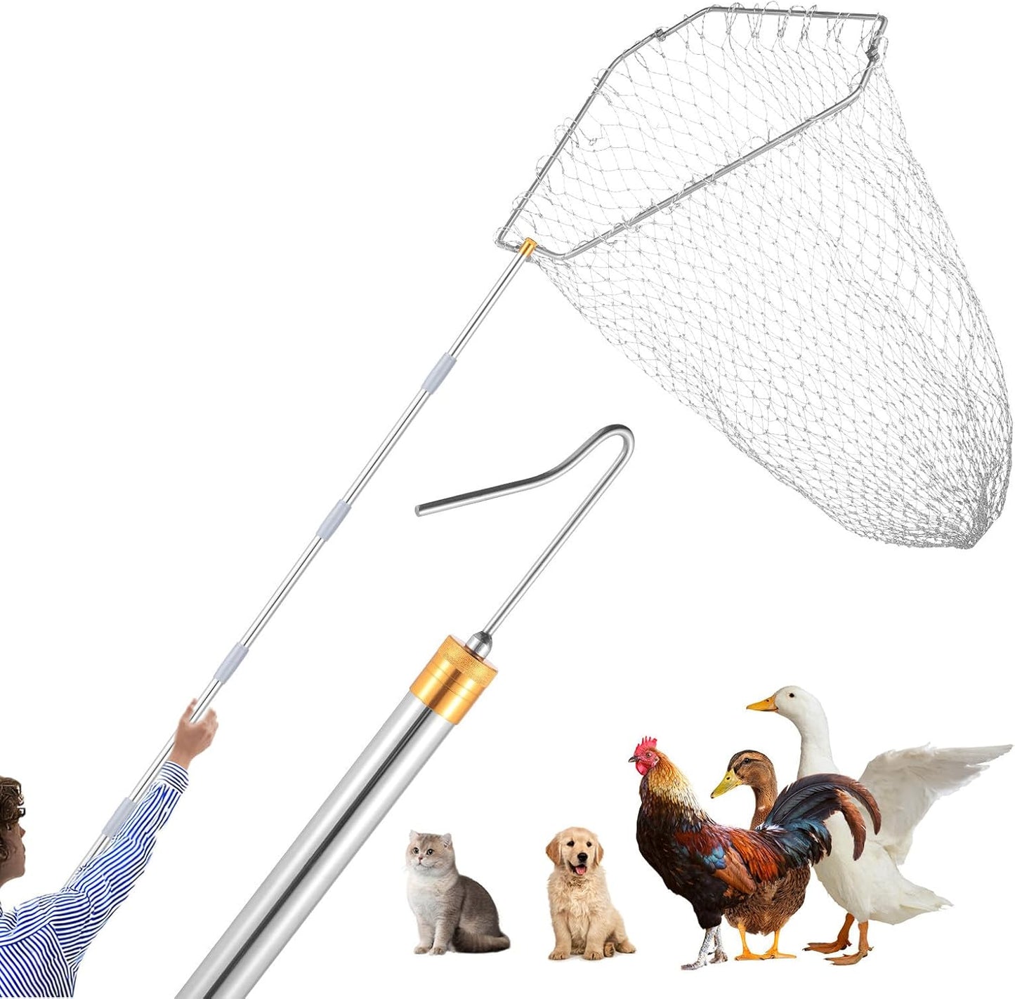 Adjustable Chicken Catching Net for Small Animals | Cagaloi