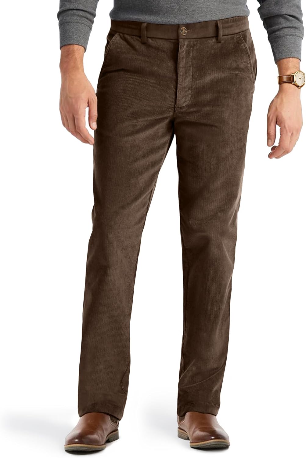 Mens Corduroy Pants by PLEPAN - Classic Fit Stretch Comfort
