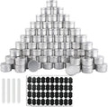 64 Pack Round Cans with Screw Lid 4 Oz Aluminum Tins - DIY Candle