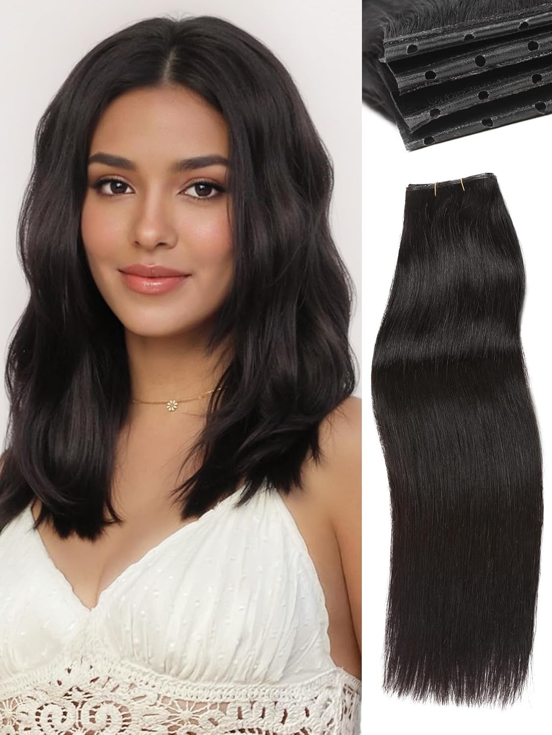 WIGNEE 100% Remy Double Weft Invisible PU OVO Hair Extensions