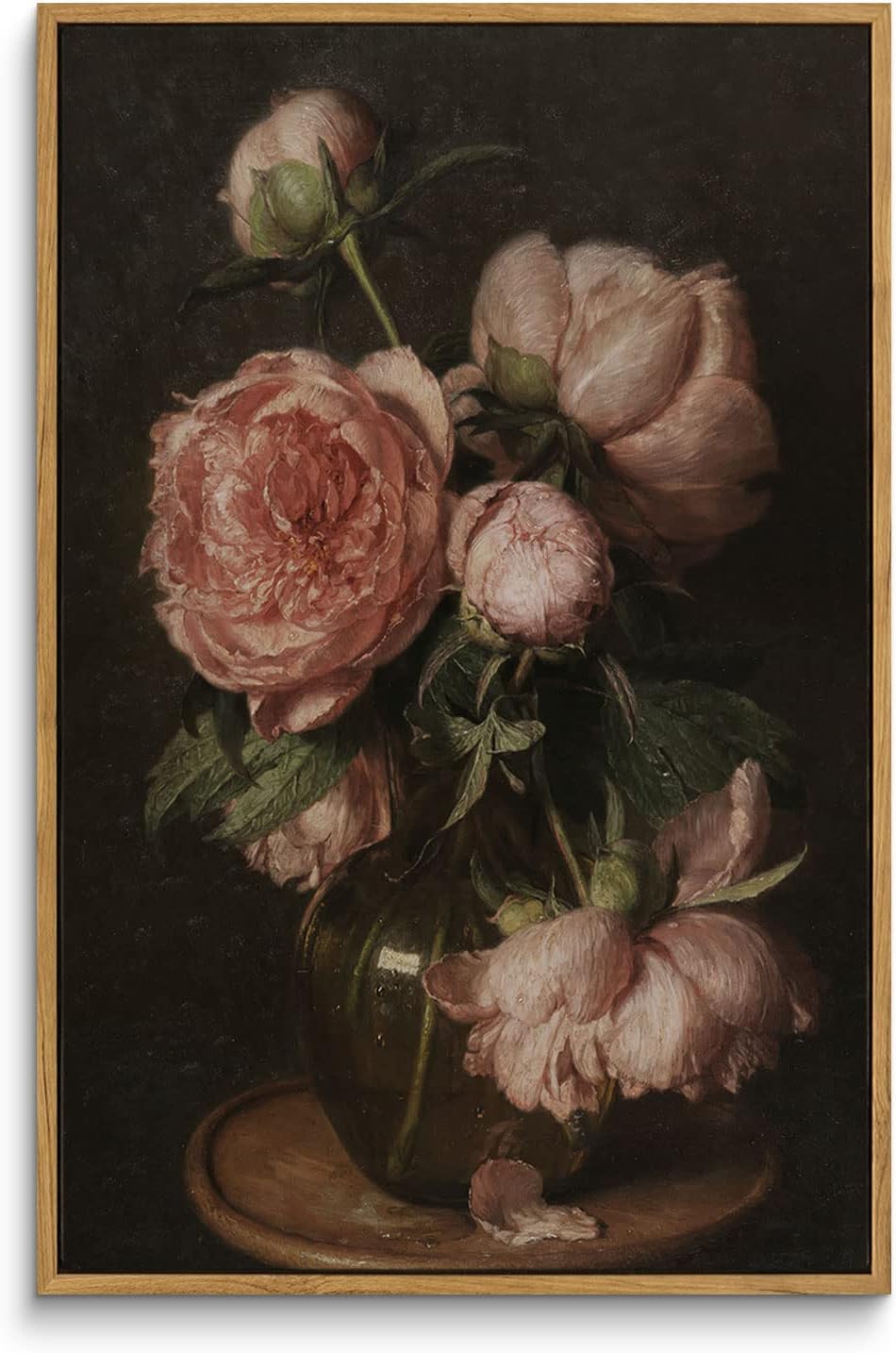Vintage Flower Canvas Prints Framed Wall Art for Home Decor