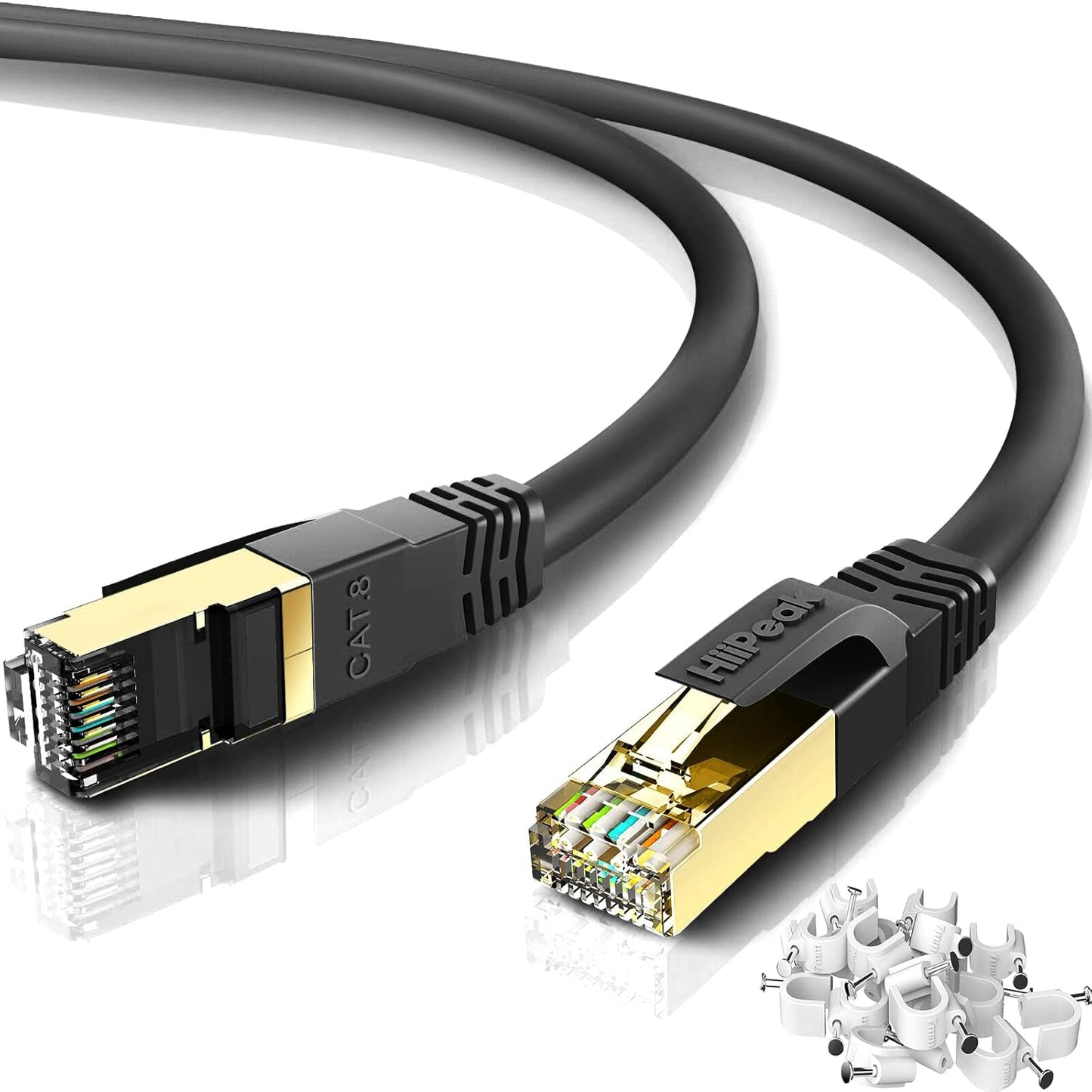 High Speed Cat8 Ethernet Cable: Weatherproof 25FT