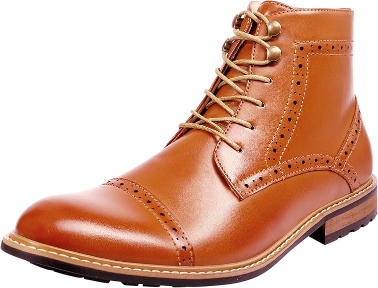 Bruno Marc Men's Dress Ankle Motorcycle Boots for Stylish Comfort