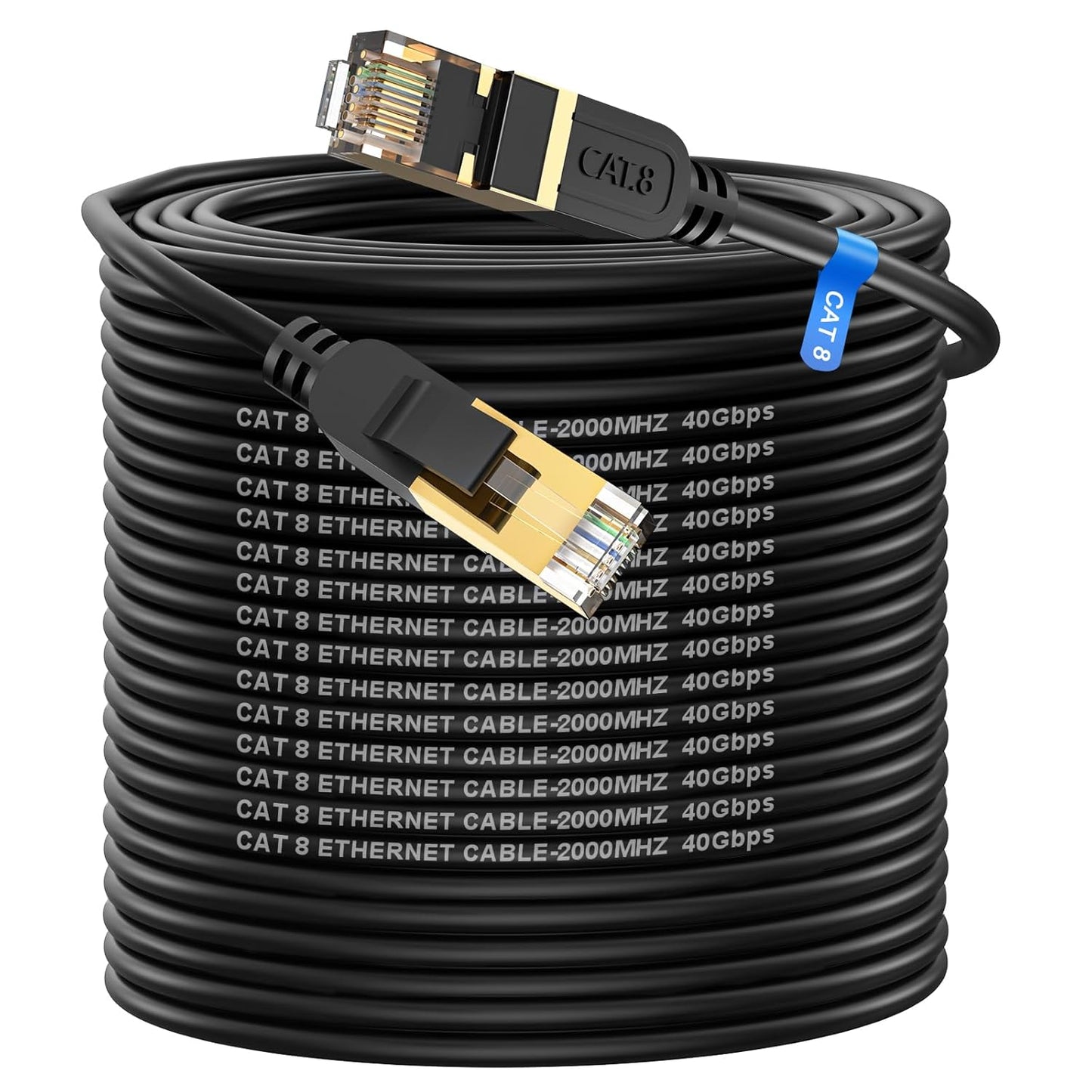 Cat 8 Ethernet Cable 300FT High Speed 40Gbps Heavy Duty LAN