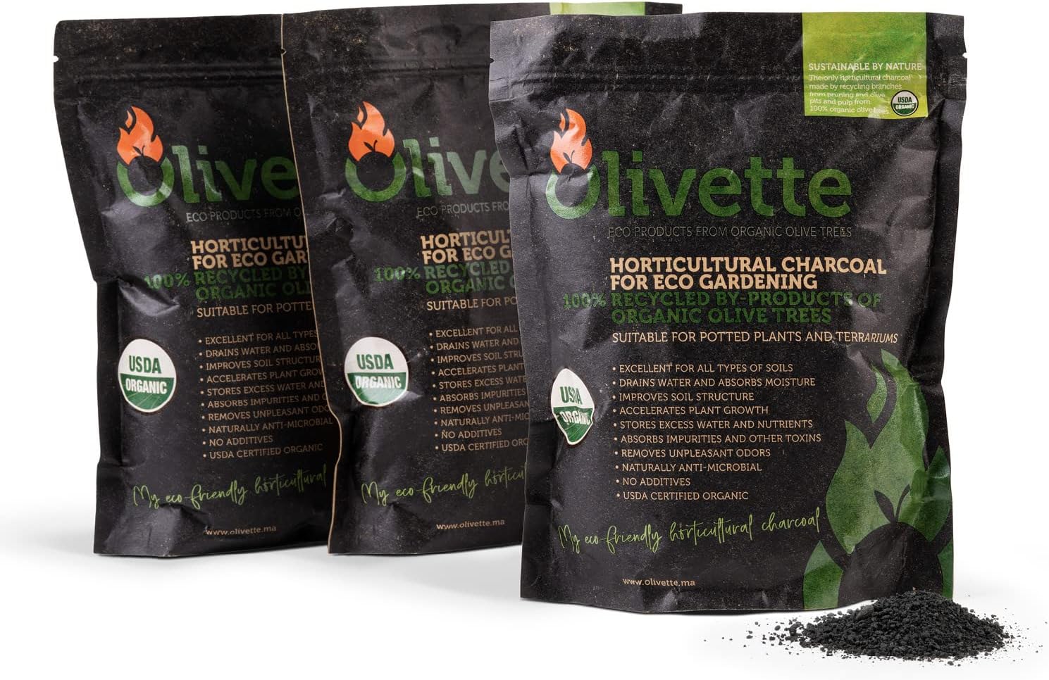 Olivette Horticultural Biochar Activated Charcoal for Plants