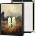 Retro Halloween Ghost Wall Art Canvas Poster 12x16in - Rustic Goth