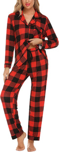 Anjue Pajamas for Women Button Up Pajama Set - Soft, Lightweight